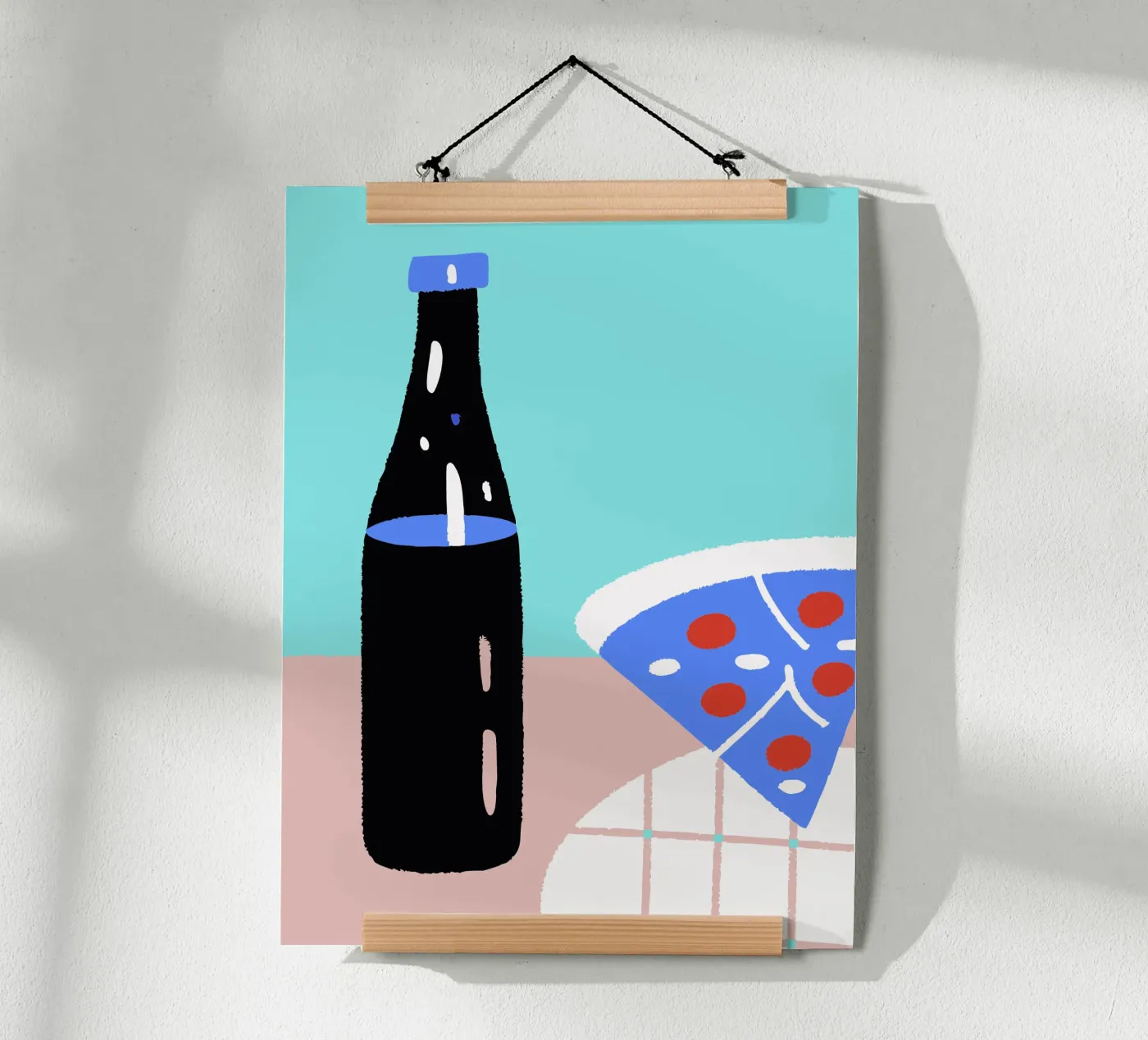 Bevande e pizza poster da TRENDY POSTER SHOP
