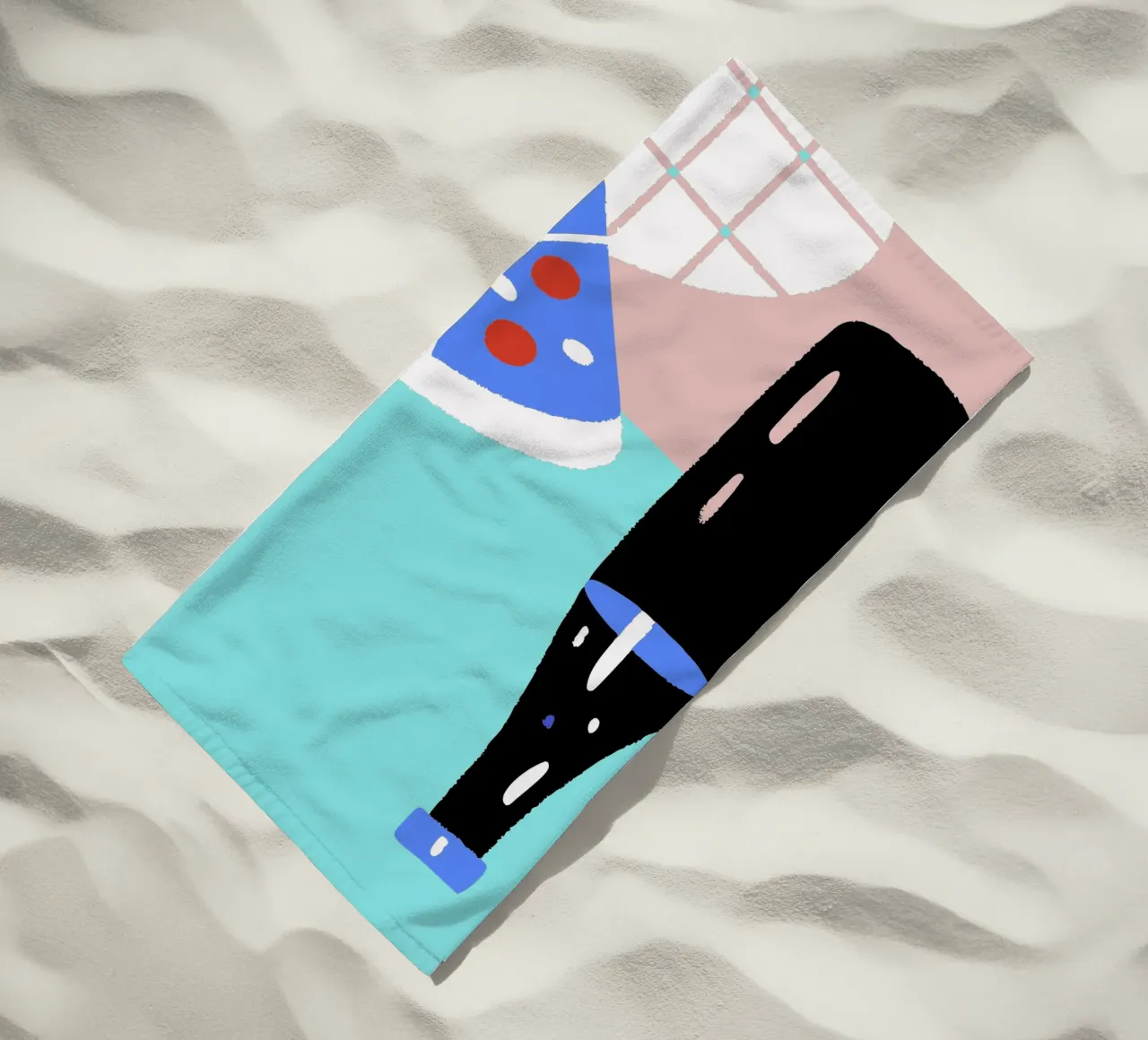 Bevande e pizza telo mare da TRENDY POSTER SHOP