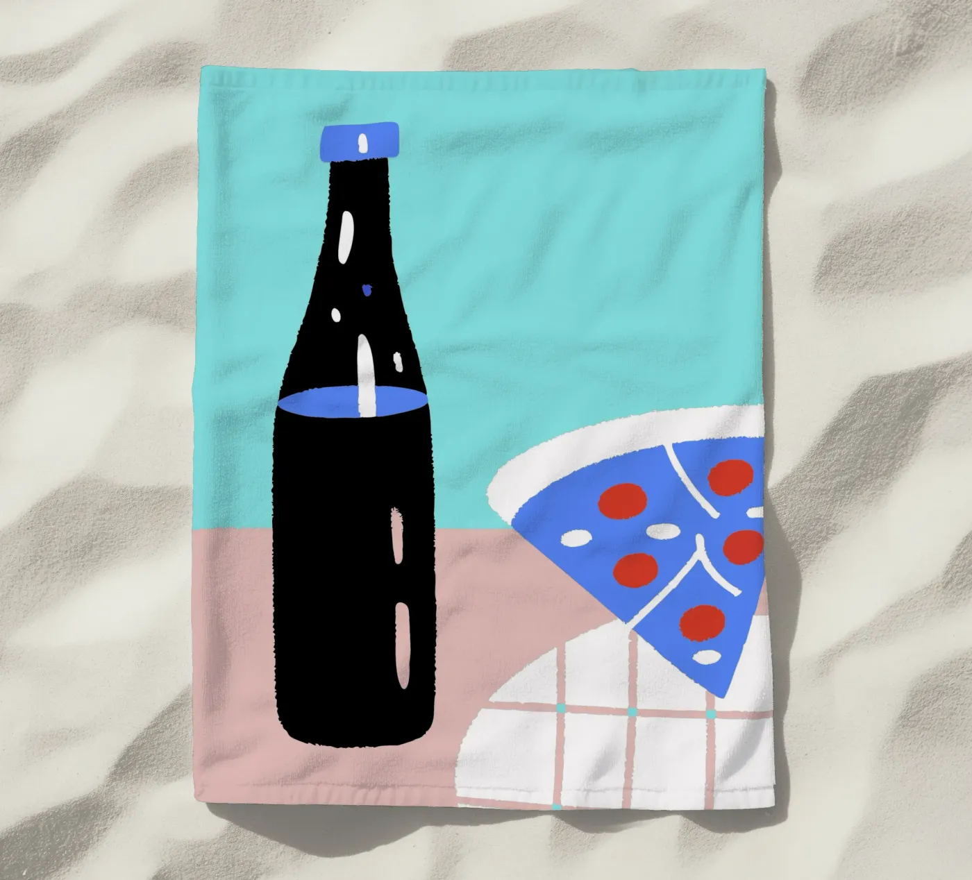 Bevande e pizza telo mare da TRENDY POSTER SHOP