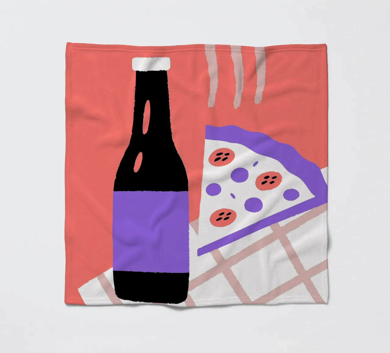 Bevande e pizza coperta in pile da TRENDY POSTER SHOP