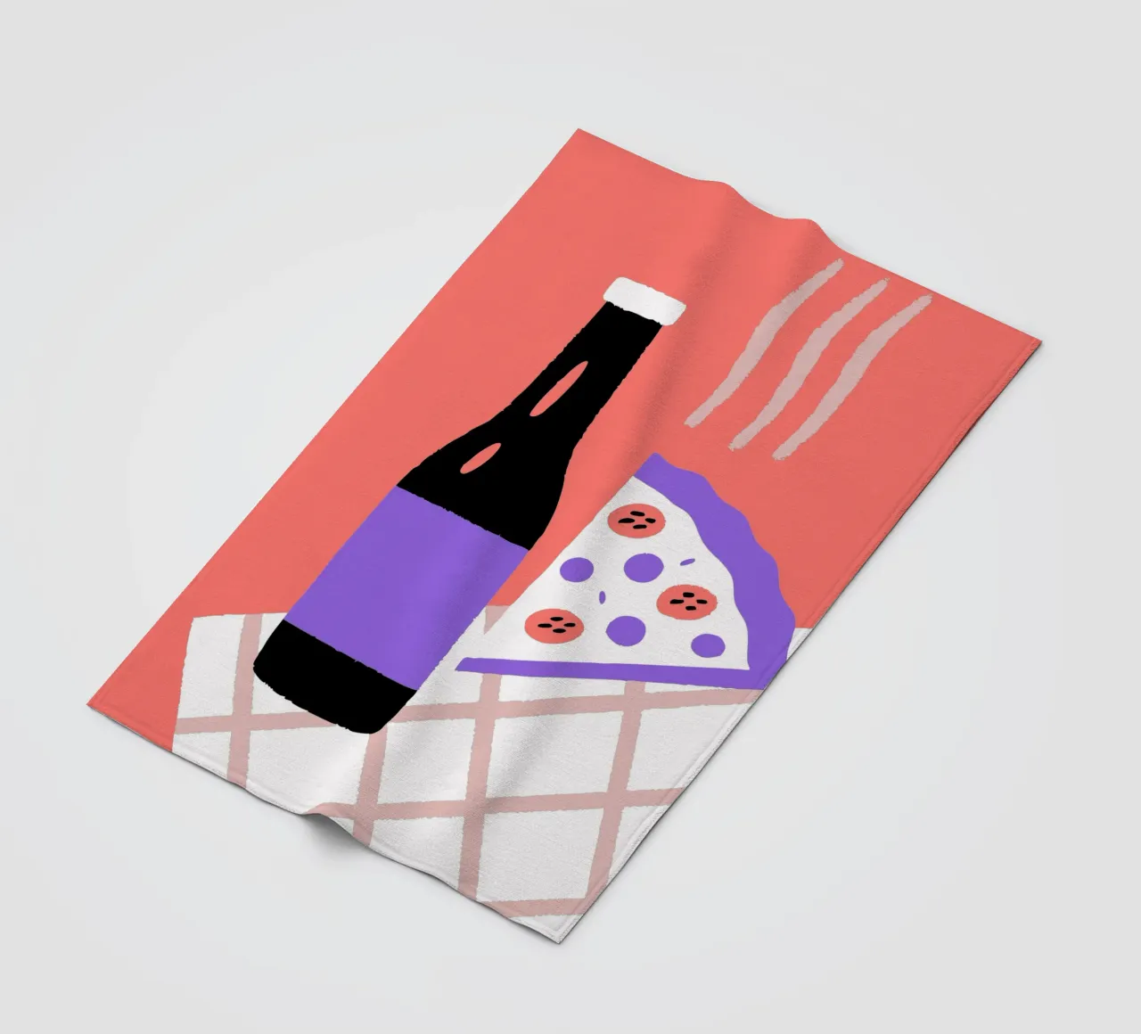Bevande e pizza coperta in pile da TRENDY POSTER SHOP