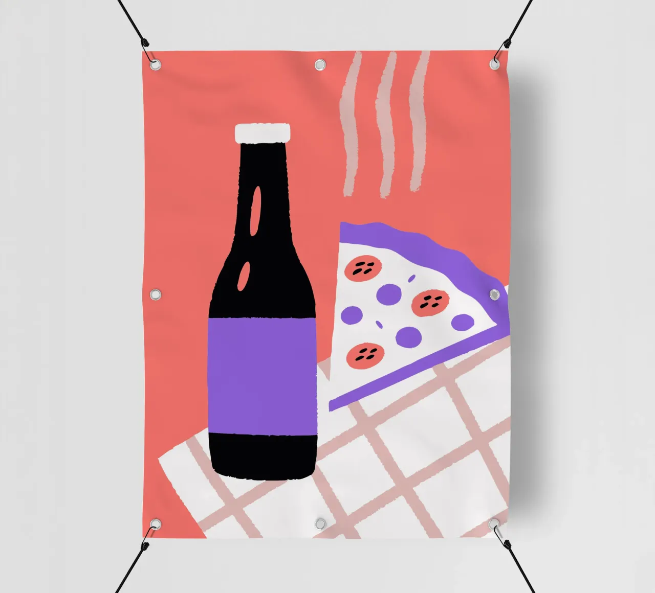 Bevande e pizza telo in pvc da TRENDY POSTER SHOP