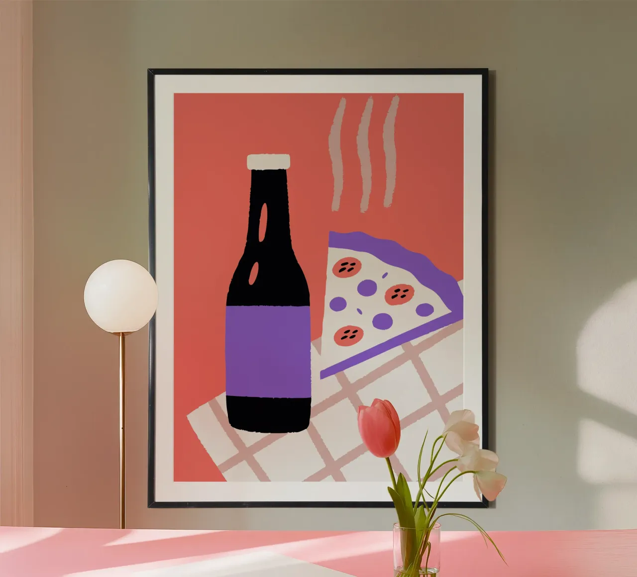 Bevande e pizza carta hahnemühle da TRENDY POSTER SHOP