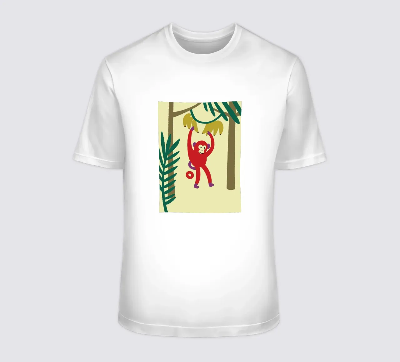 La scimmia prende una banana t-shirt da TRENDY POSTER SHOP