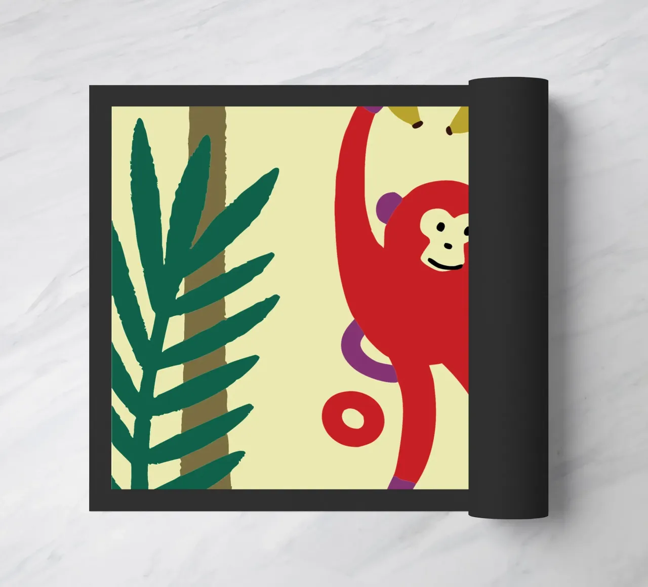 La scimmia prende una banana zerbino da TRENDY POSTER SHOP