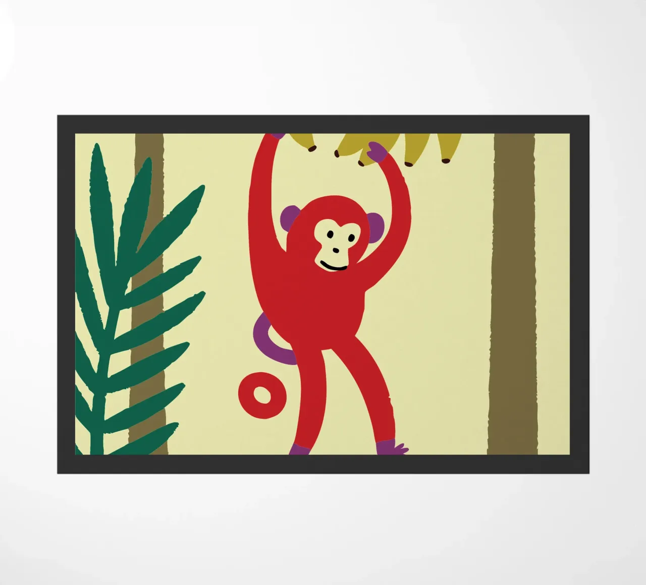 La scimmia prende una banana zerbino da TRENDY POSTER SHOP