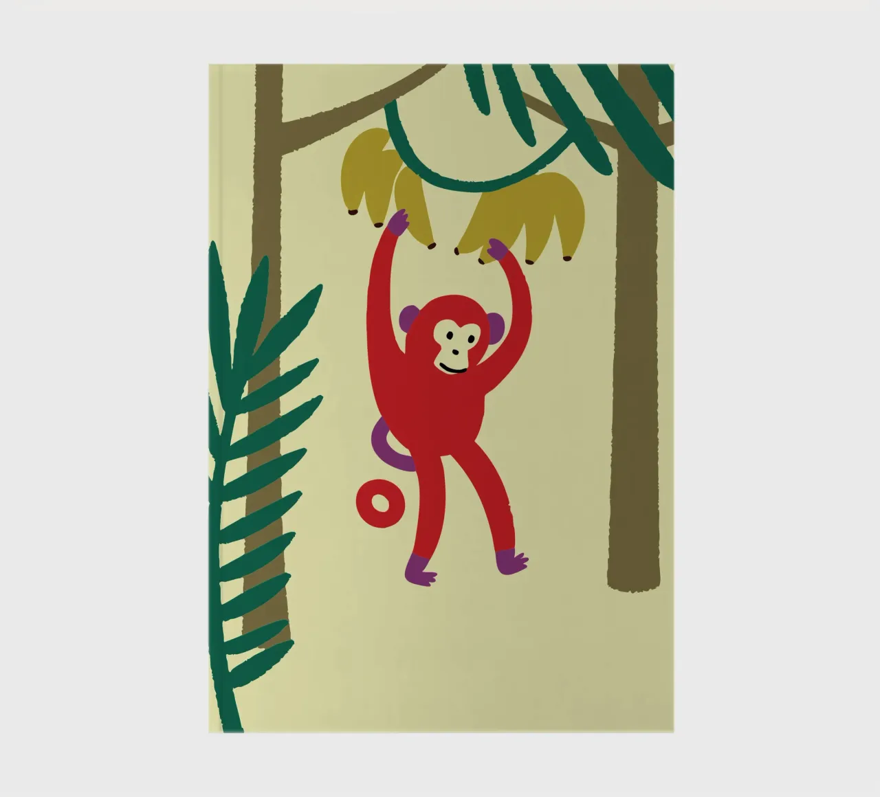 Monkey Takes a Banana notebook by TRENDY POSTER SHOP