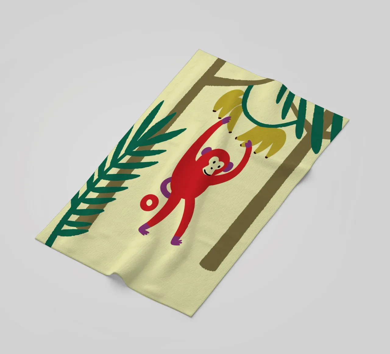 La scimmia prende una banana telo mare da TRENDY POSTER SHOP