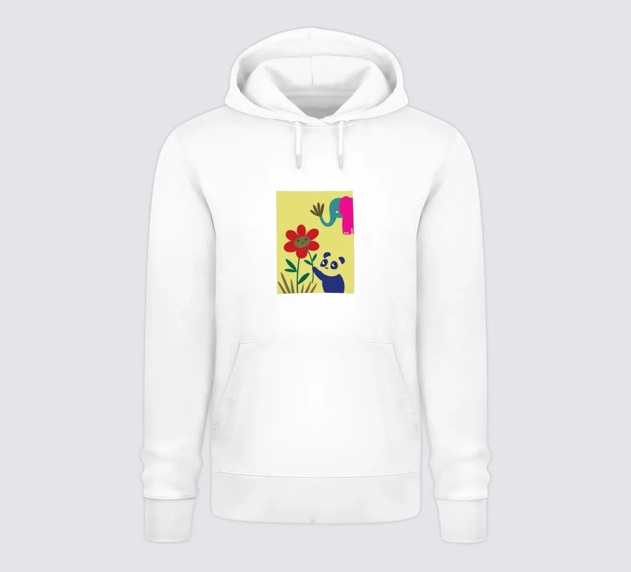 Fiore di panda e di elefante felpa con cappuccio da TRENDY POSTER SHOP