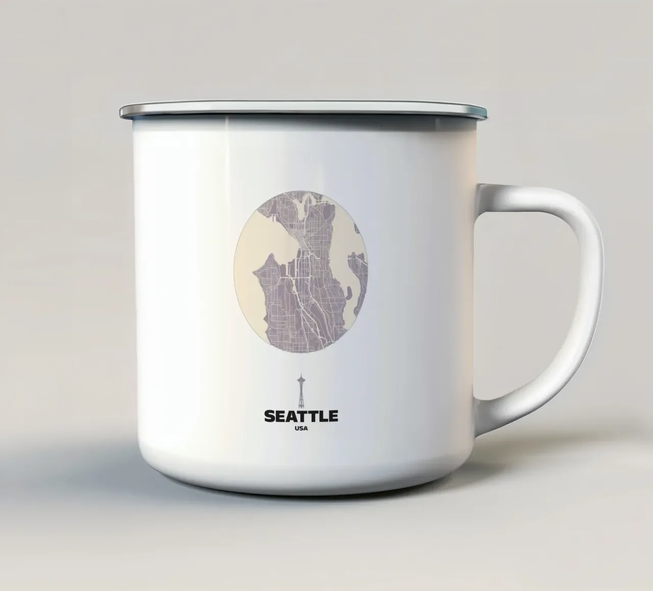 Linee urbane di Seattle tazza in smalto da MOOODZART