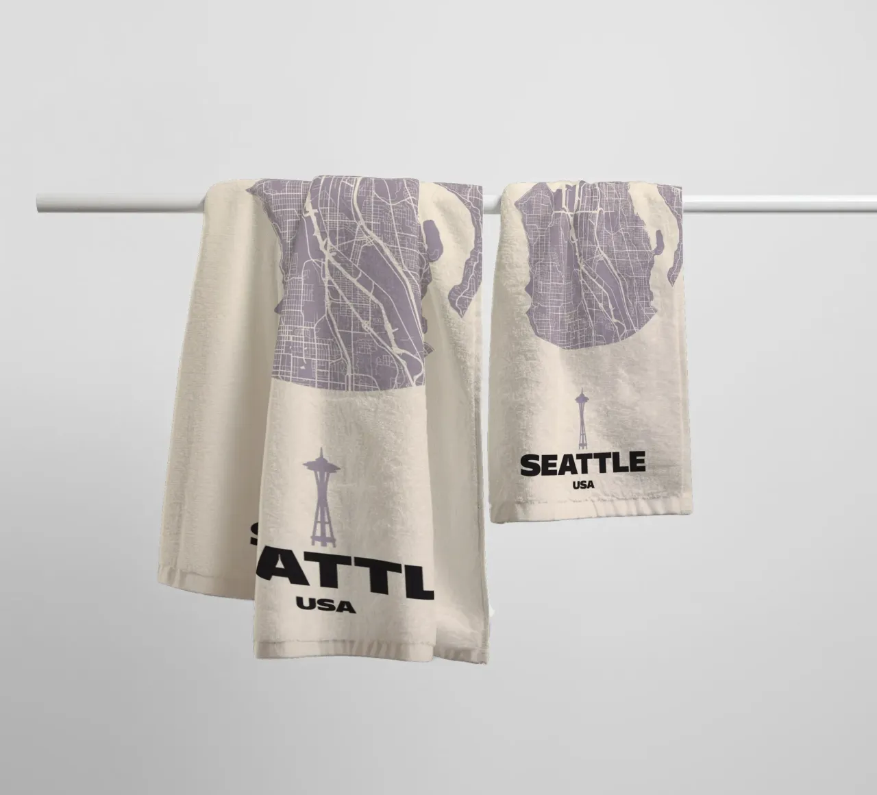 Linee urbane di Seattle asciugamano da bagno da MOOODZART