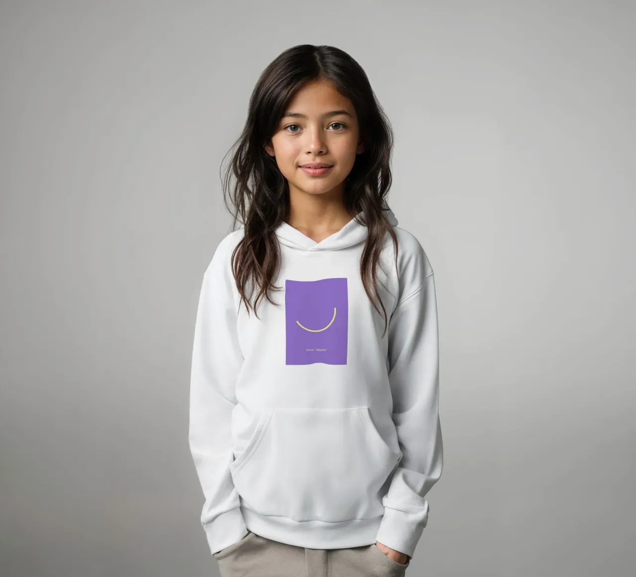 choose happiness. felpa bambino con cappuccio da FRICKE DESIGN