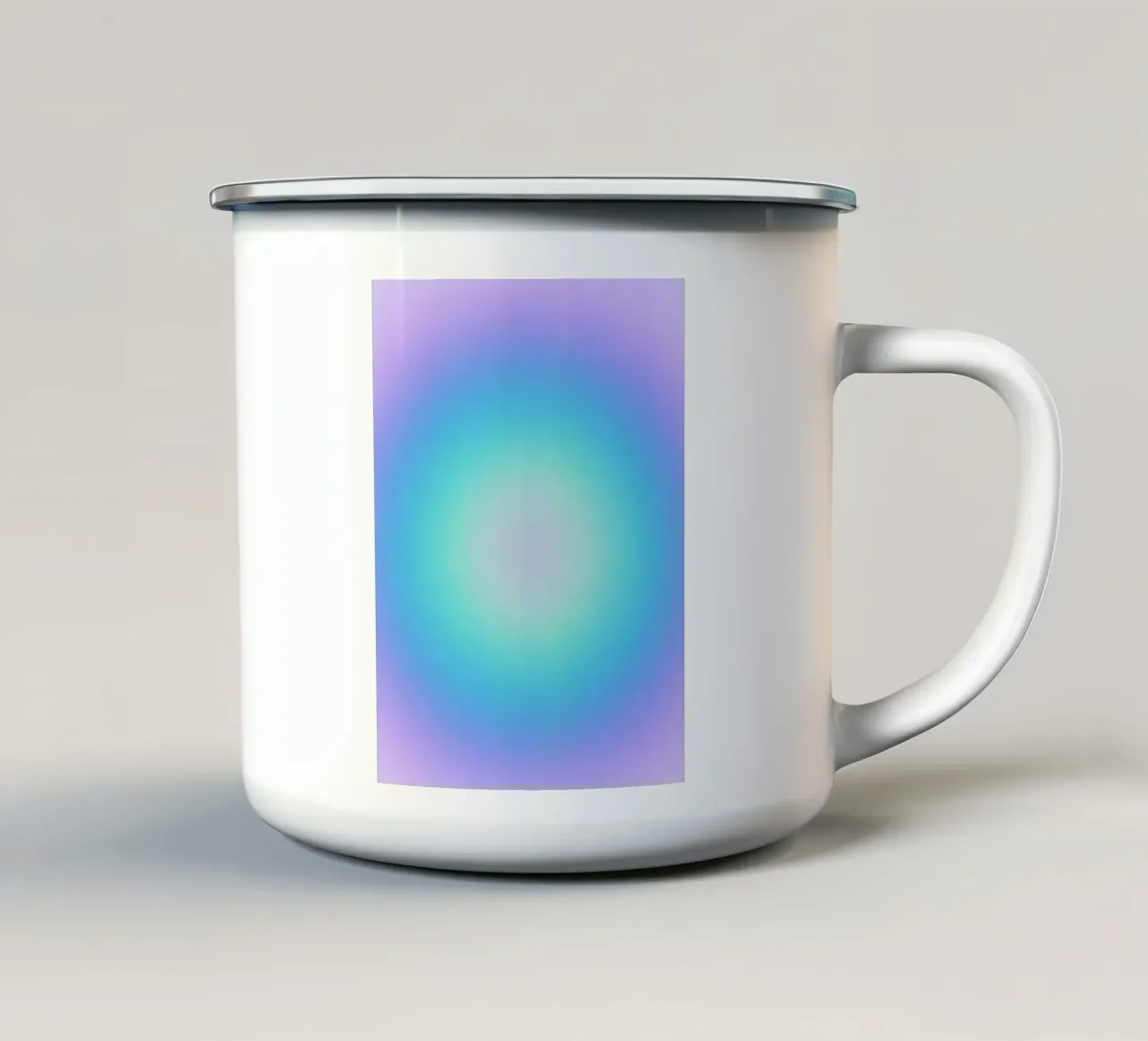 Energie Print, Moderne Aura Muur Kunst, Kleurrijke Gradiënt Kunst emaille mok van Dreamscape