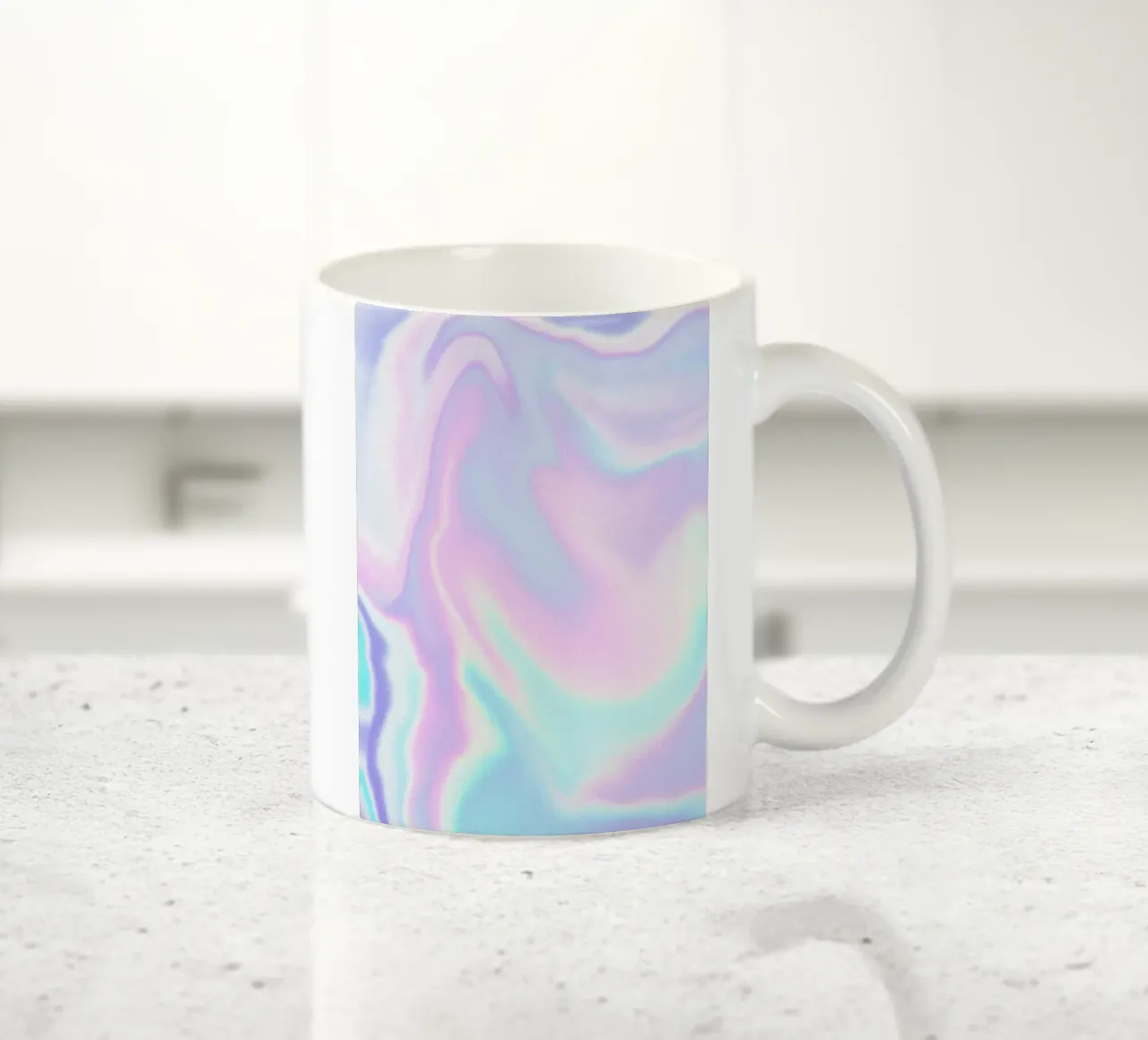 Energy Print, Modern Aura Wall Art, Colourful Gradient Art (Art dégradé coloré) mug en céramique de Dreamscape