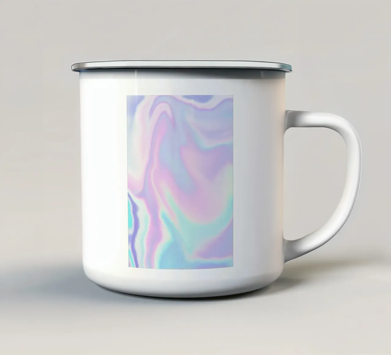 Energie Print, Moderne Aura Muur Kunst, Kleurrijke Gradiënt Kunst emaille mok van Dreamscape