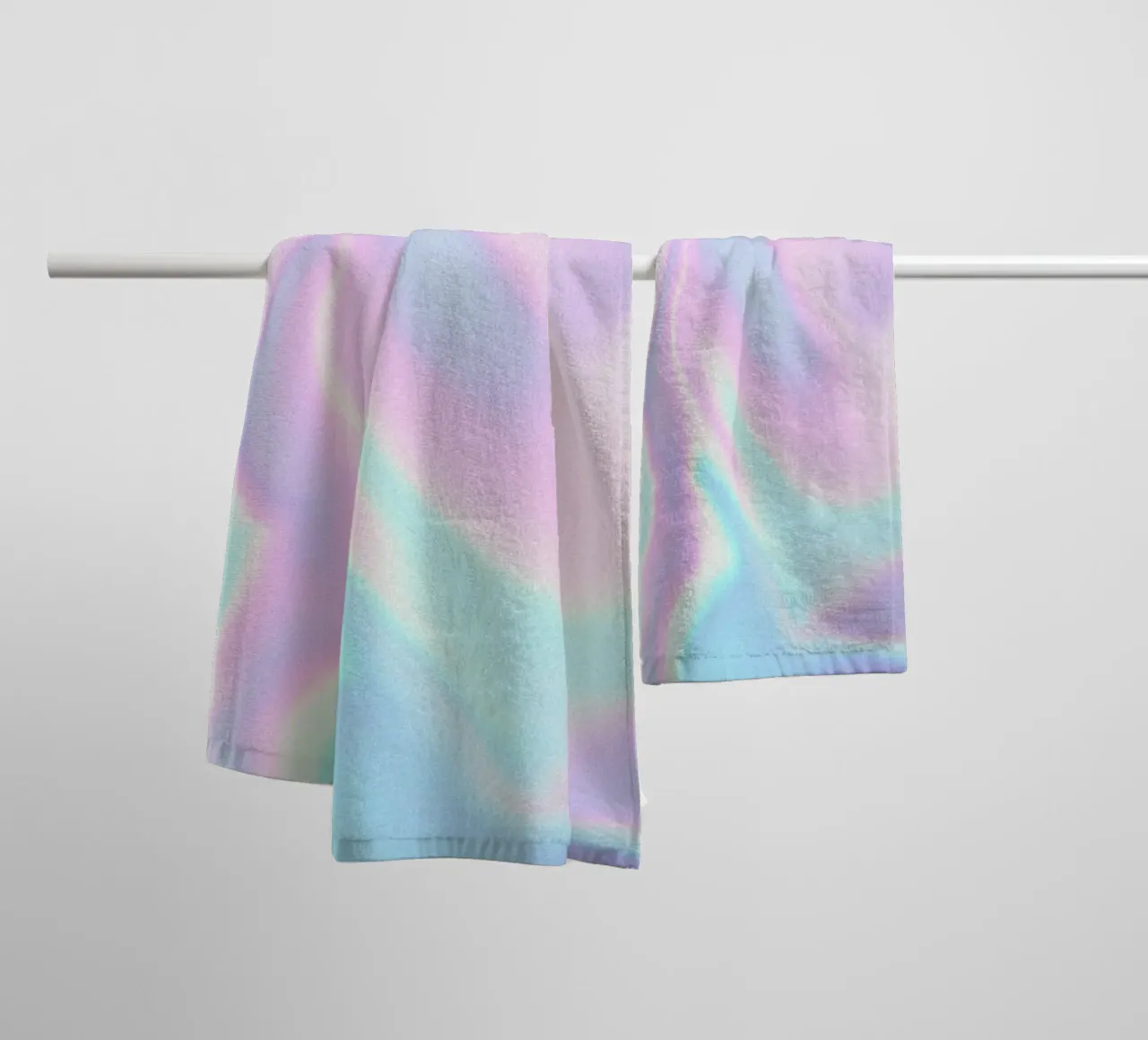 Energy Print, Modern Aura Wall Art, Colourful Gradient Art towel by Dreamscape