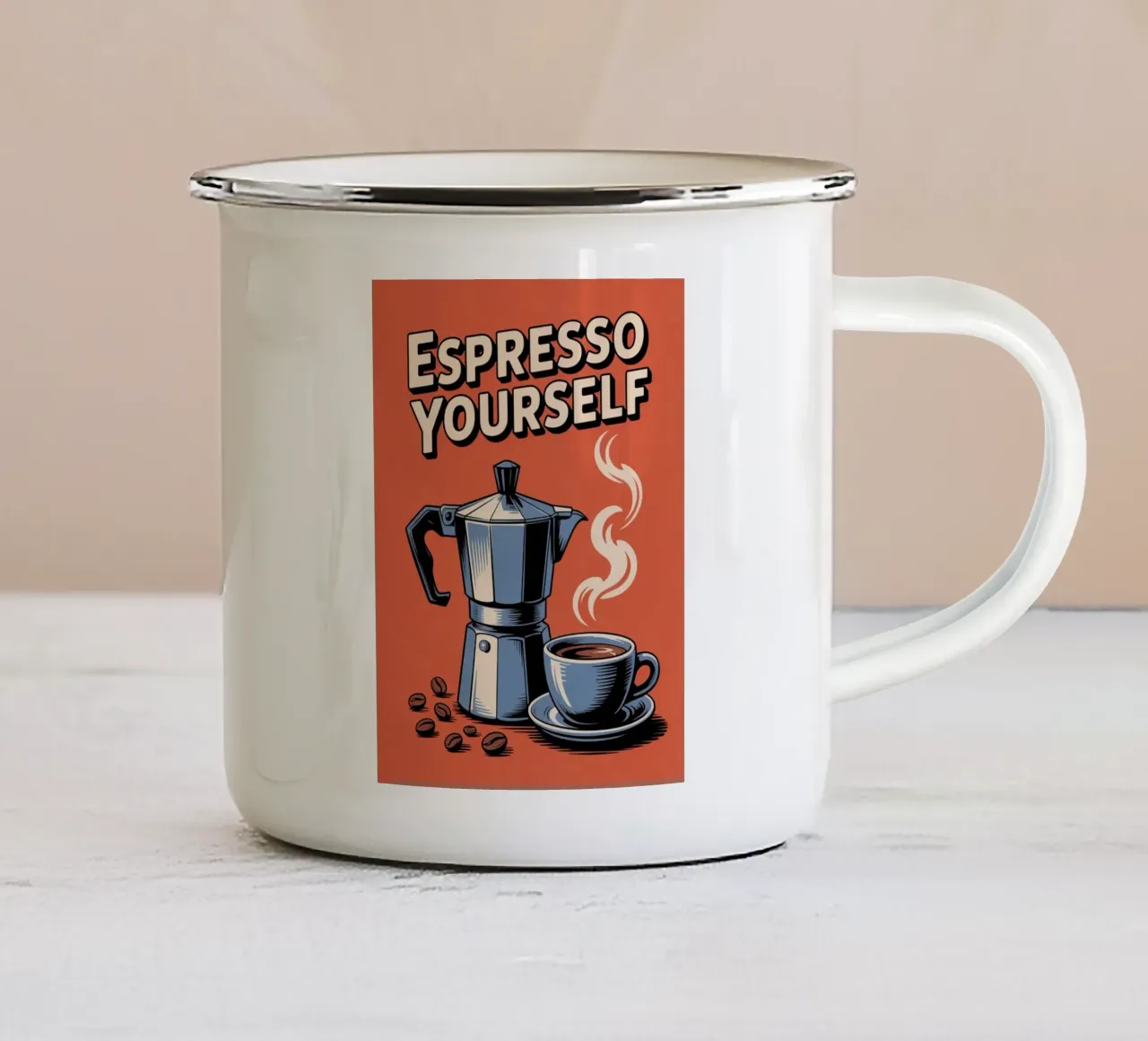 Espresso da soli tazza in smalto da logic