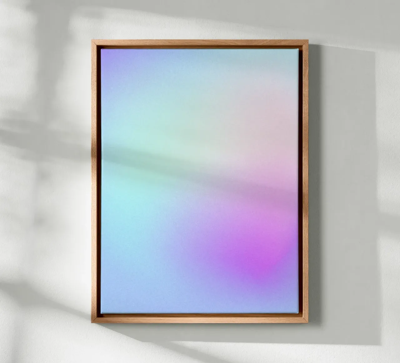 Energie Print, Moderne Aura Muur Kunst, Kleurrijke Gradiënt Kunst canvas met Baklijst van Dreamscape