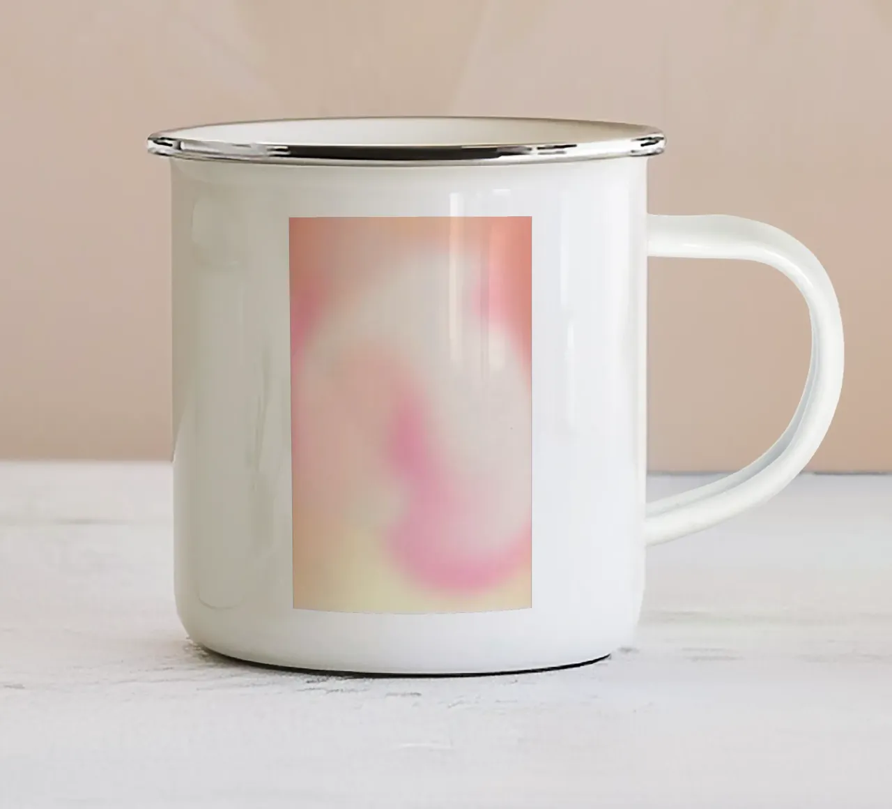 Energie Print, Moderne Aura Muur Kunst, Kleurrijke Gradiënt Kunst emaille mok van Dreamscape