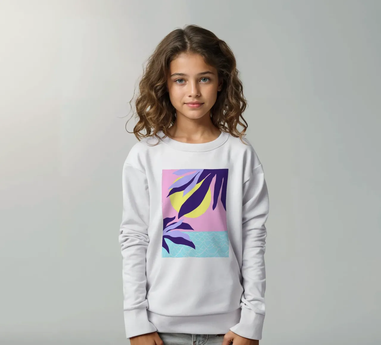 Seaside Sunset kids sweatshirt by Kim Hubball Studio