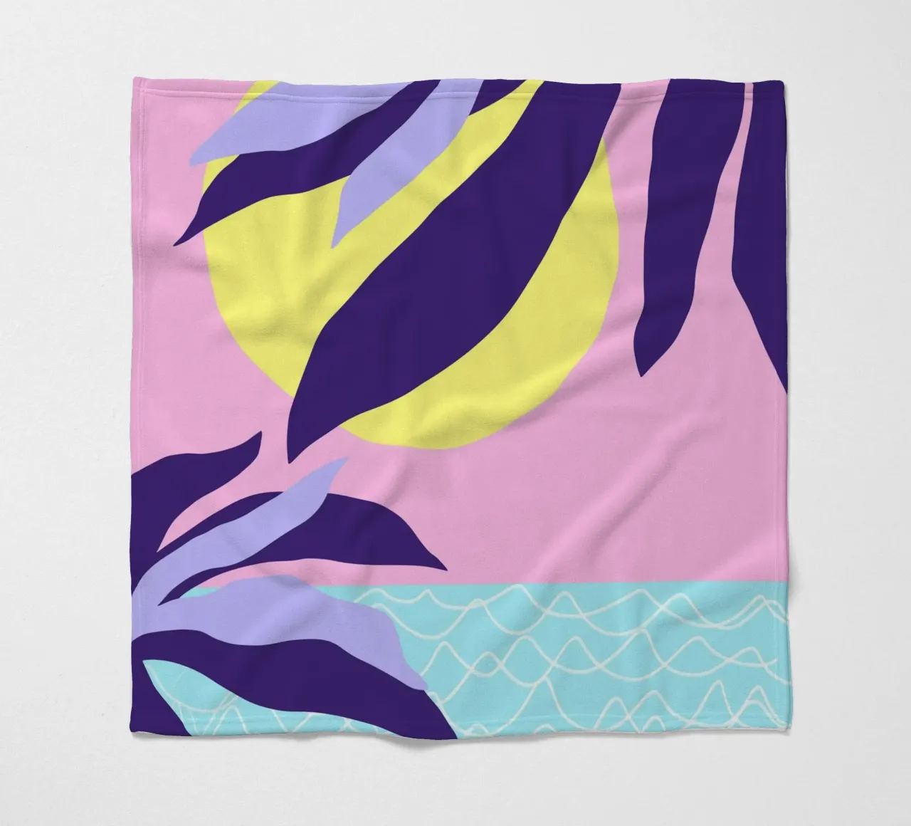 Seaside Sunset fleece blanket by Kim Hubball Studio