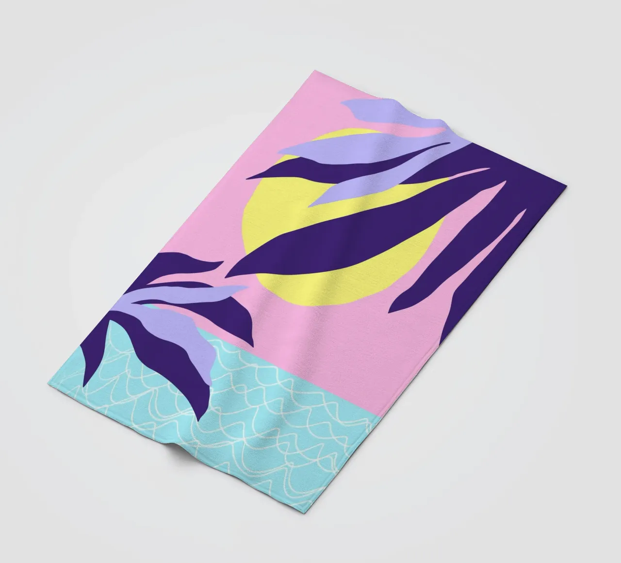 Seaside Sunset fleece blanket by Kim Hubball Studio