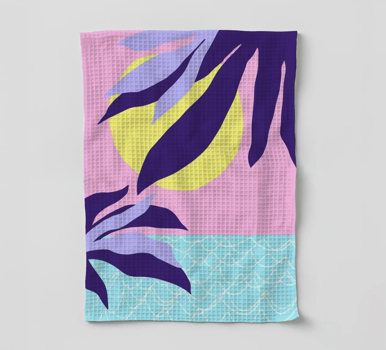 Seaside Sunset tea towel by Kim Hubball Studio