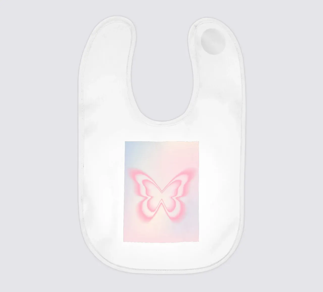 Butterfly Aura Print, Gradient Poster, Energy Print baby bib by Dreamscape