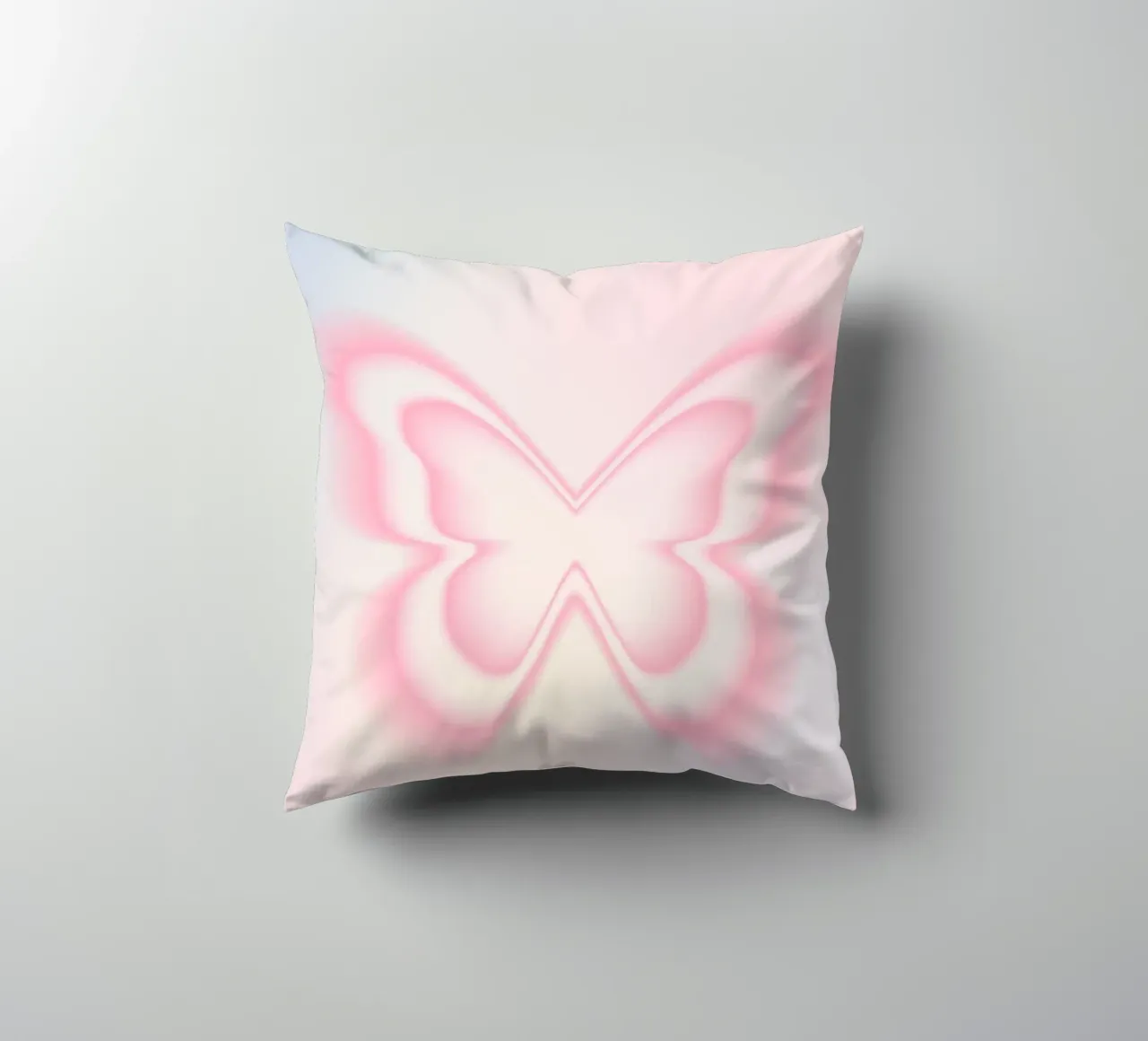 Butterfly Aura Print, Gradient Poster, Energy Print decorative cushion by Dreamscape