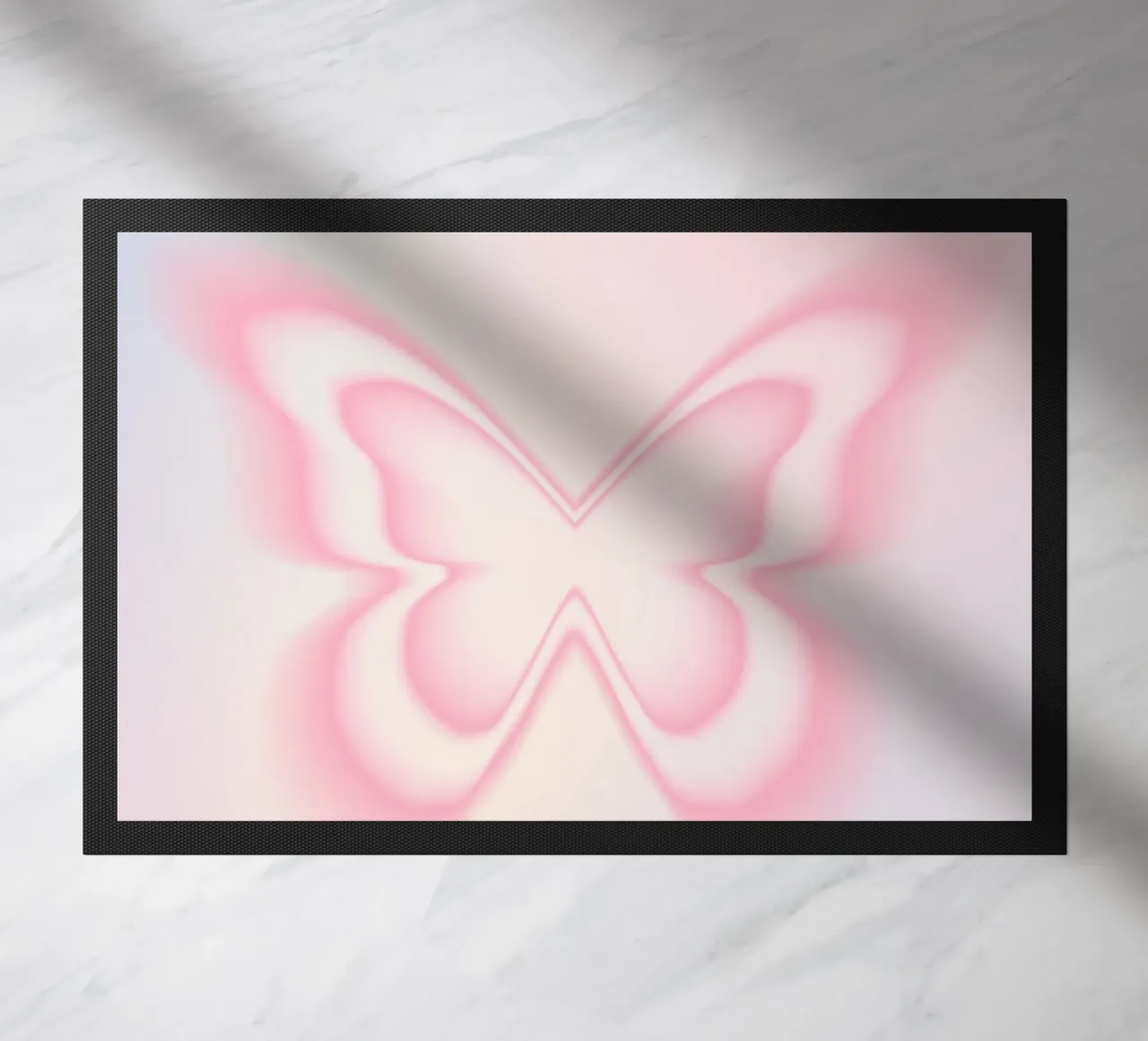 Butterfly Aura Print, Gradient Poster, Energy Print doormat by Dreamscape