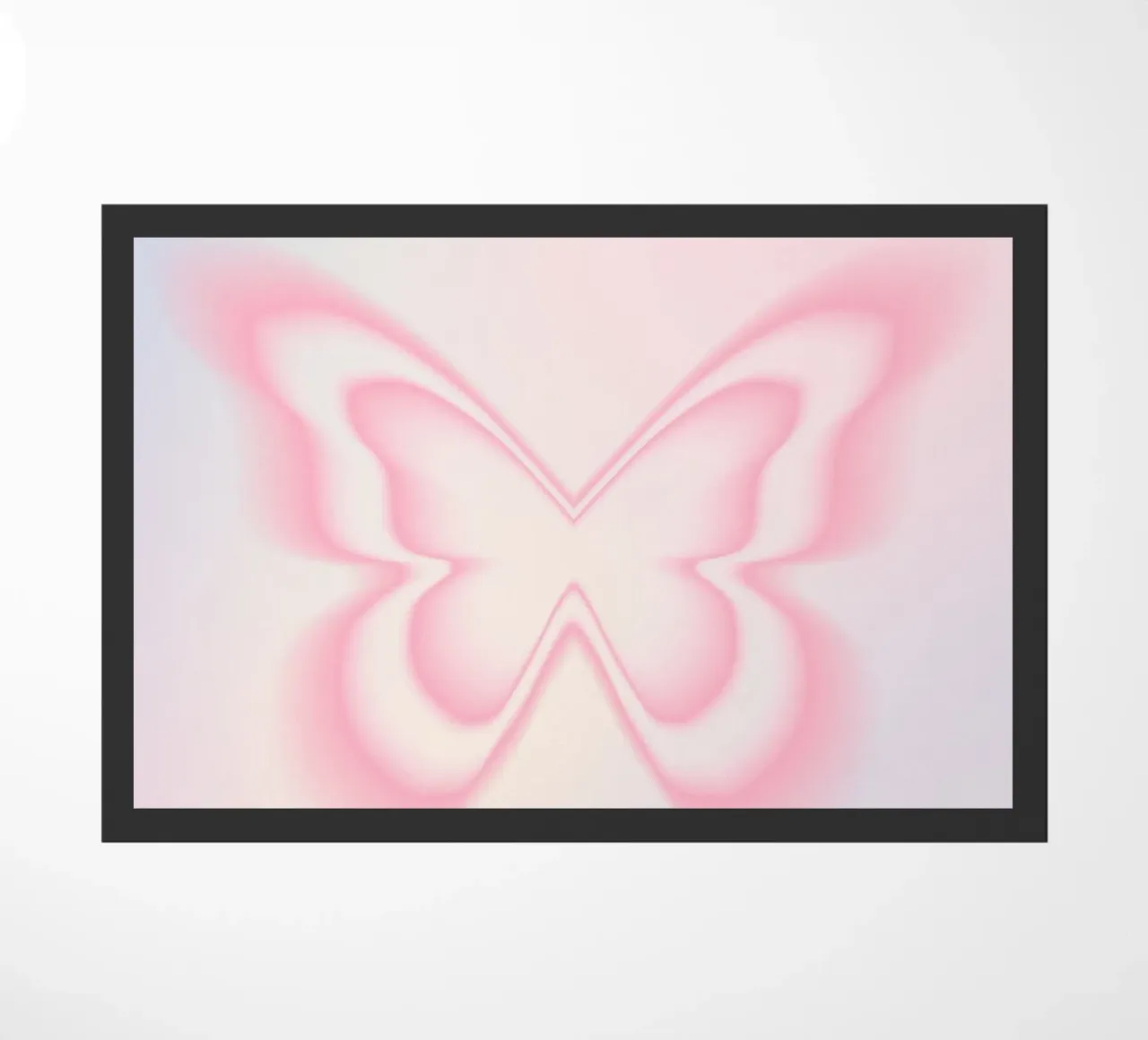 Butterfly Aura Print, Gradient Poster, Energy Print doormat by Dreamscape