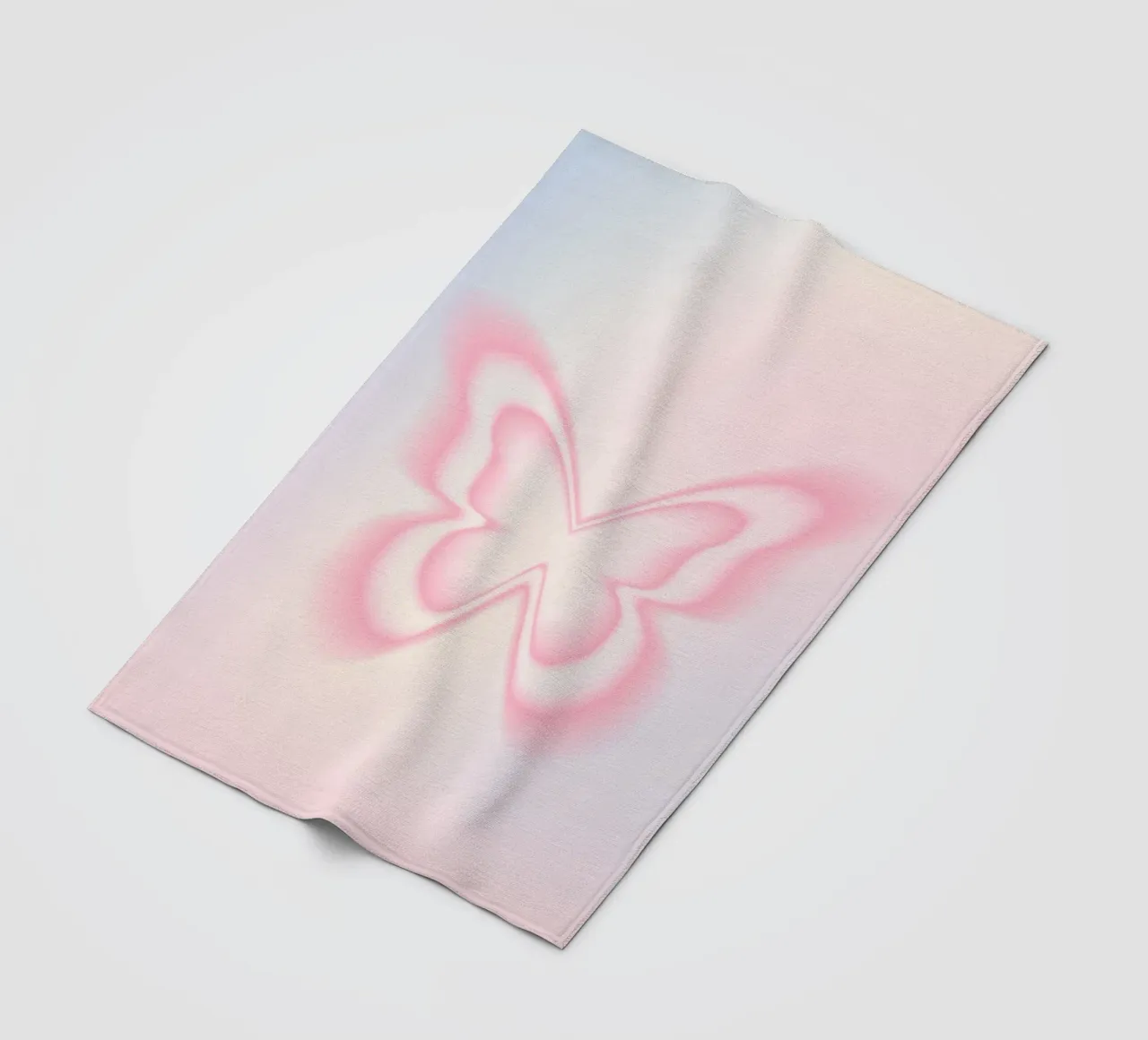 Butterfly Aura Print, Gradient Poster, Energy Print fleece blanket by Dreamscape