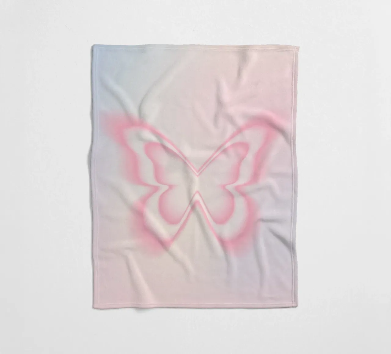 Butterfly Aura Print, Gradient Poster, Energy Print fleece blanket by Dreamscape