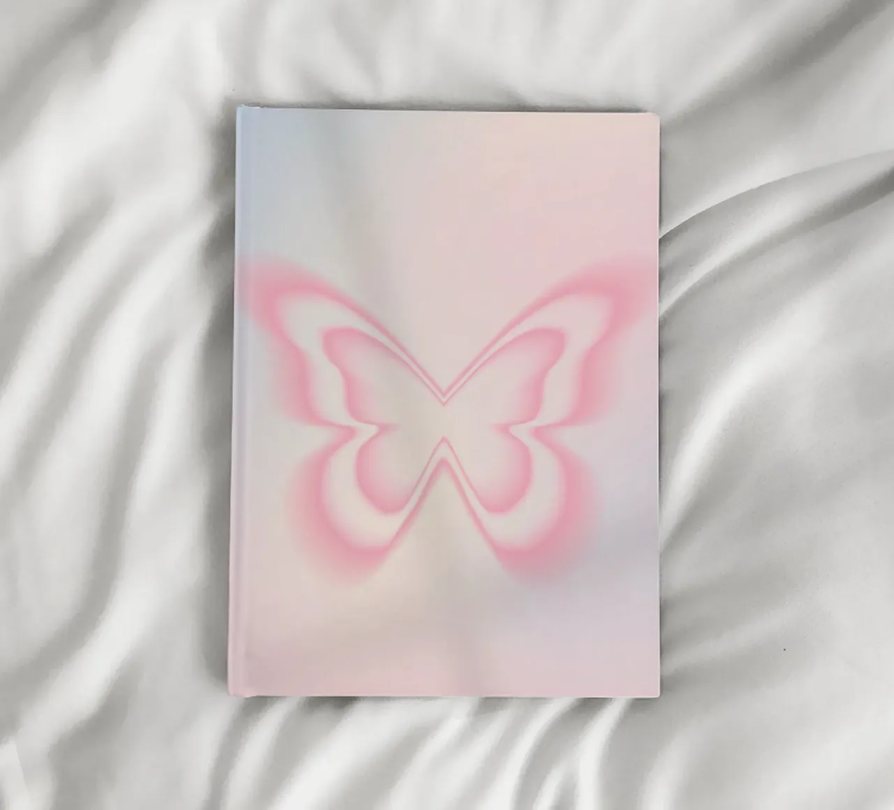 Butterfly Aura Print, Gradient Poster, Energy Print notebook by Dreamscape