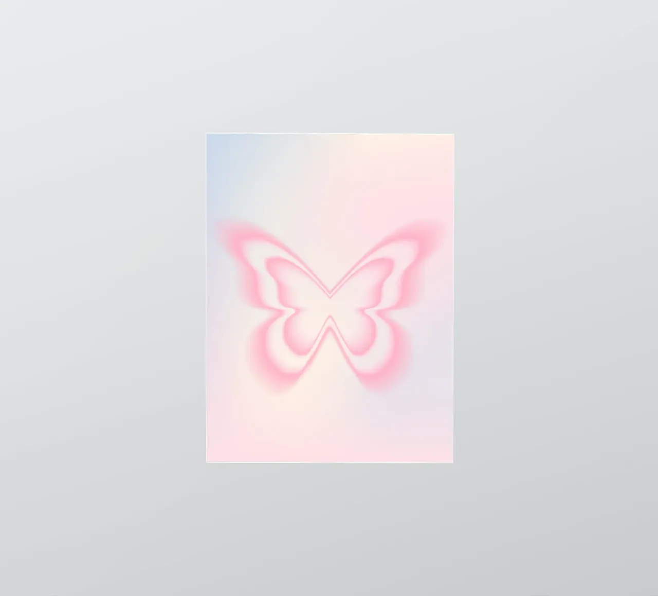 Vlinder Aura Print, Verloop Poster, Energie Print sticker van Dreamscape