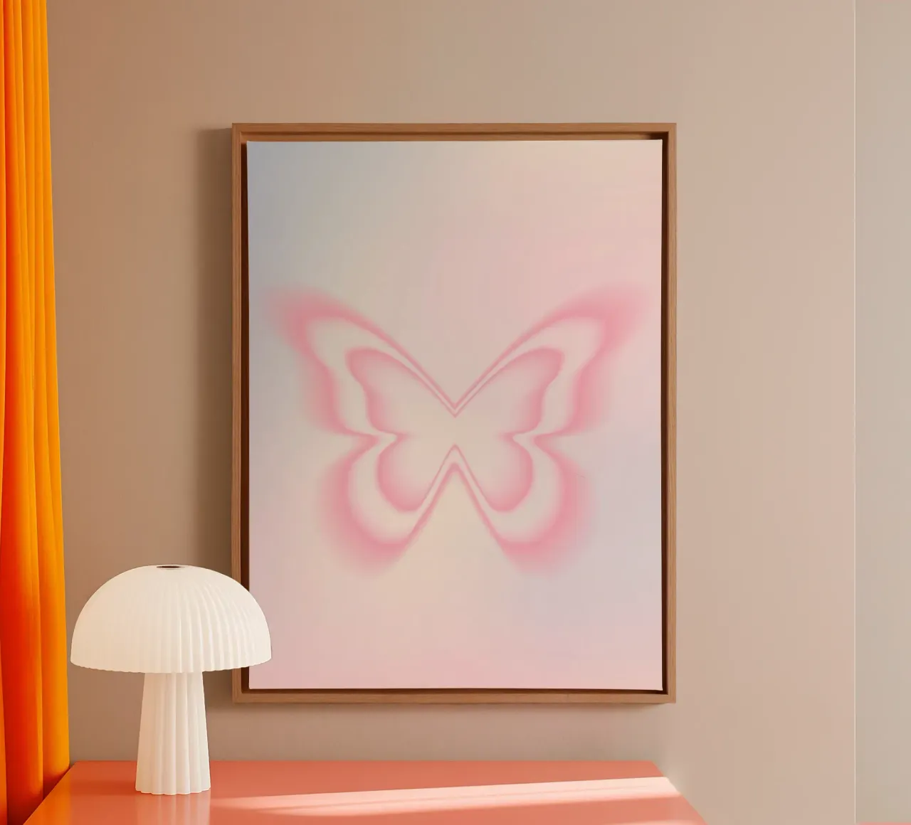 Butterfly Aura Print, Gradient Poster, Energy Print canvas by Dreamscape