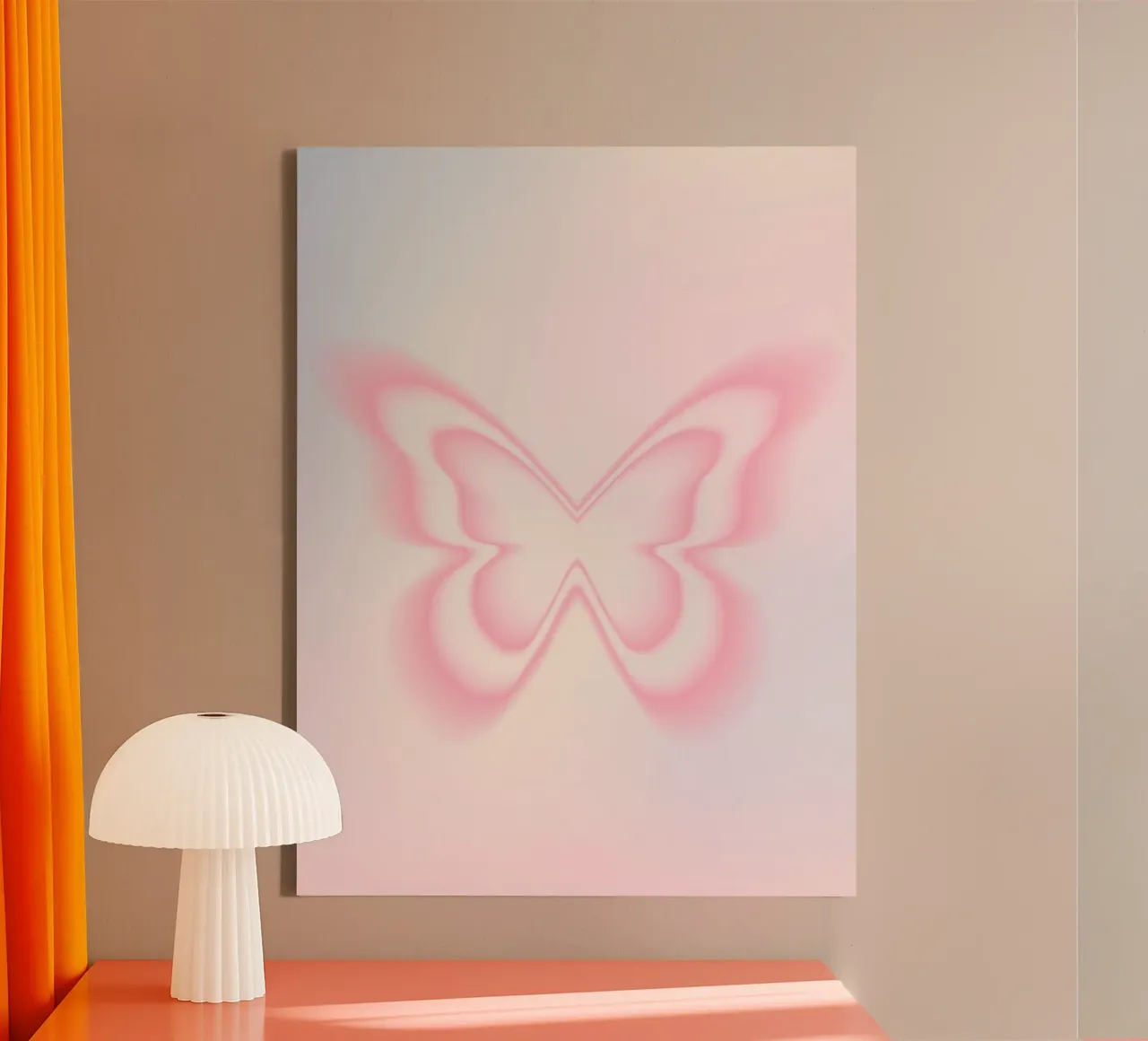 Butterfly Aura Print, Gradient Poster, Energy Print canvas by Dreamscape