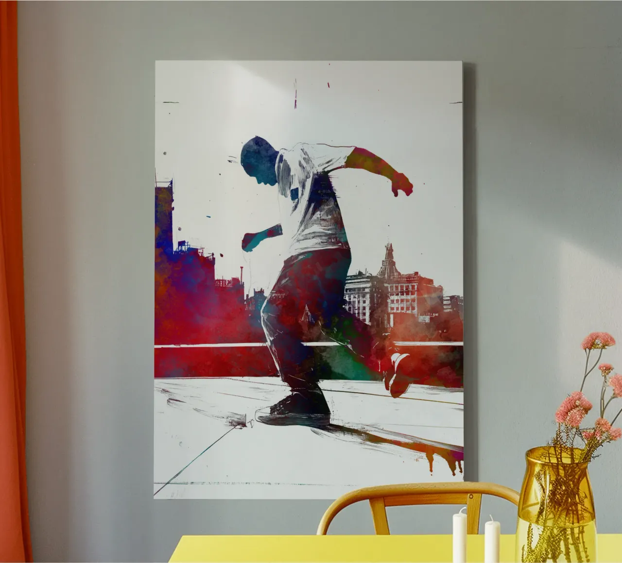 Breakdancer sport art tela con Cornice a cassetta da Justyna Jaszke JBJart