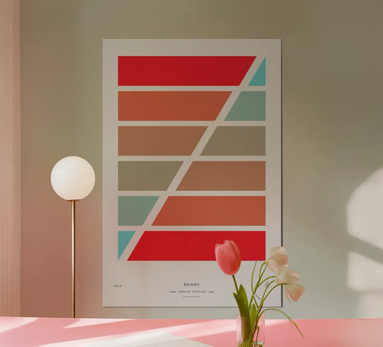 Senses - Balance poster con telaio in plastica da Ash Nico