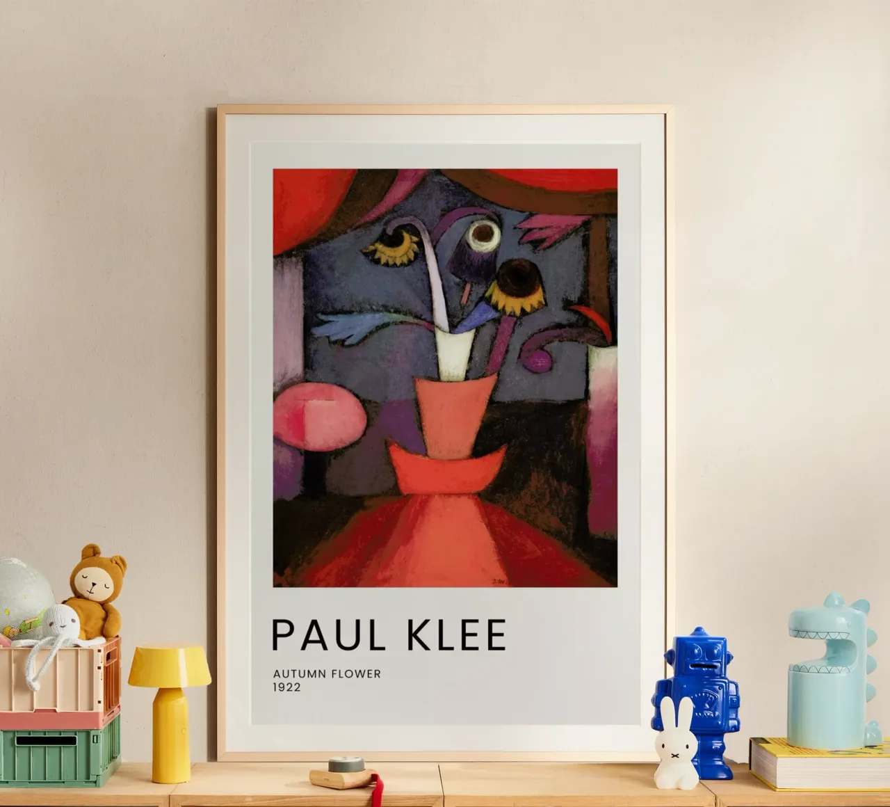 Klee - Autumn Flower poster con telaio in alluminio da Vintage by JUNIQE