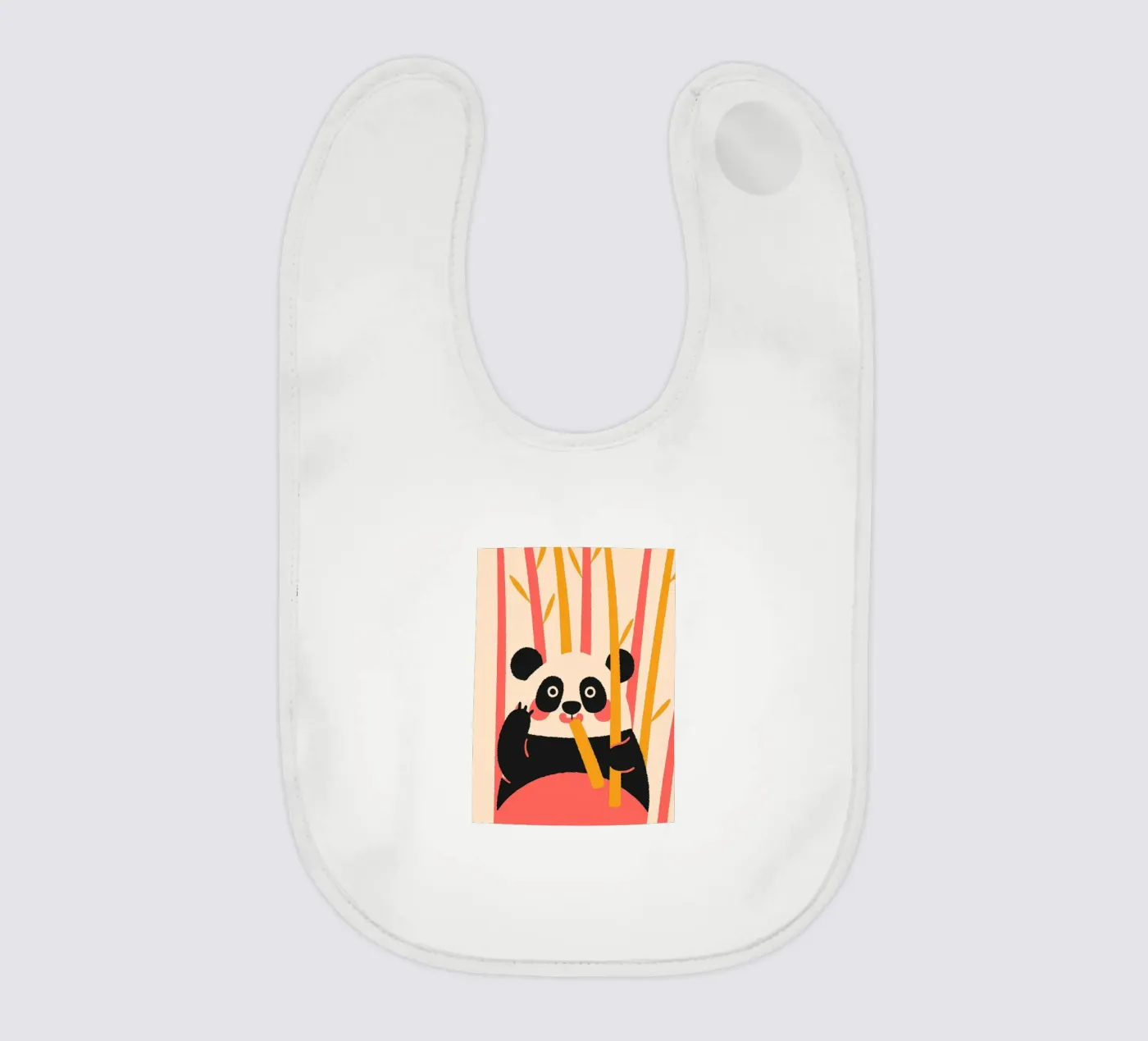 Panda Eats Bamboo Babylätzchen von TRENDY POSTER SHOP