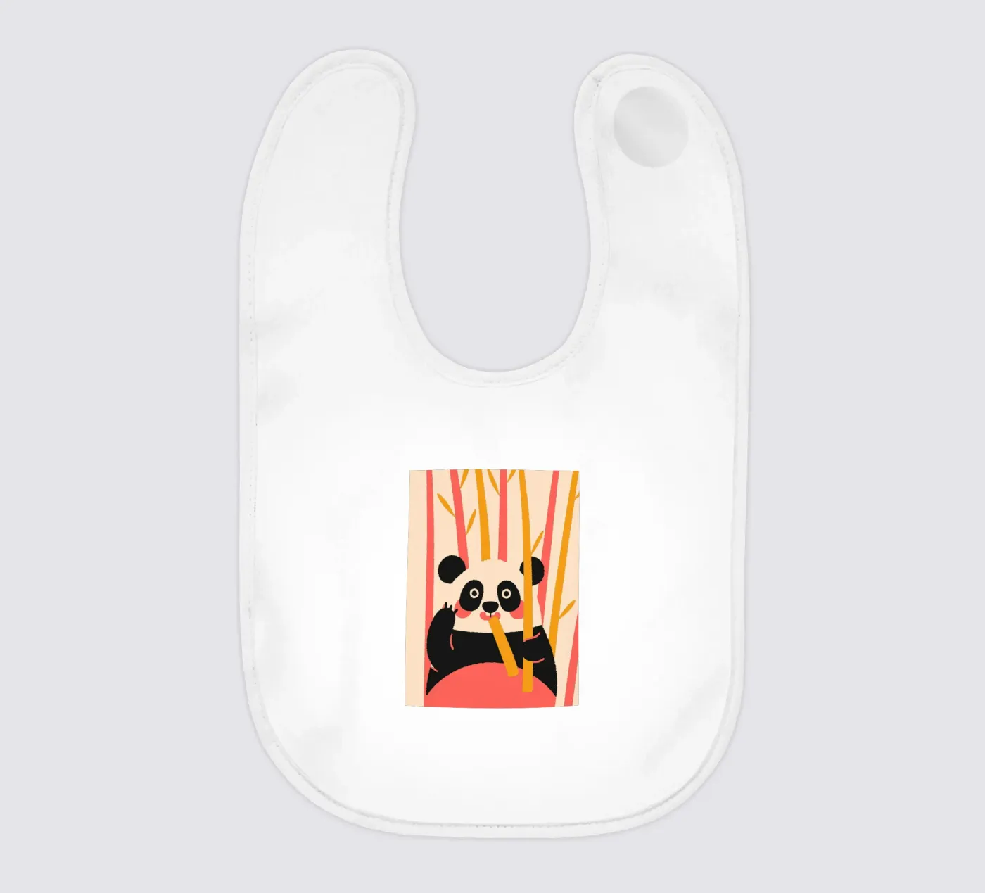 Panda Eats Bamboo Babylätzchen von TRENDY POSTER SHOP