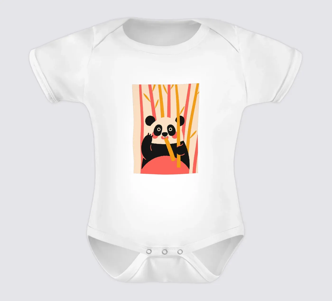 Le panda mange du bambou body bébé de TRENDY POSTER SHOP