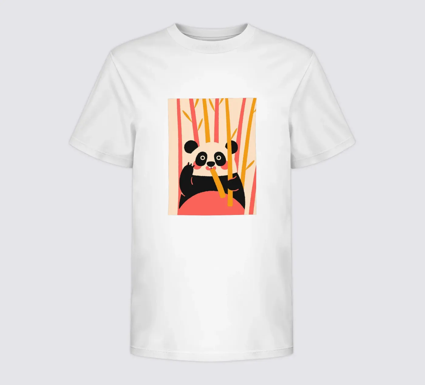 Panda eet bamboe kinder t-shirt van TRENDY POSTER SHOP