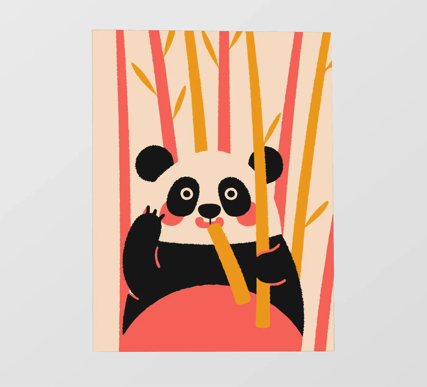 Panda eet bamboe fotobehang van TRENDY POSTER SHOP