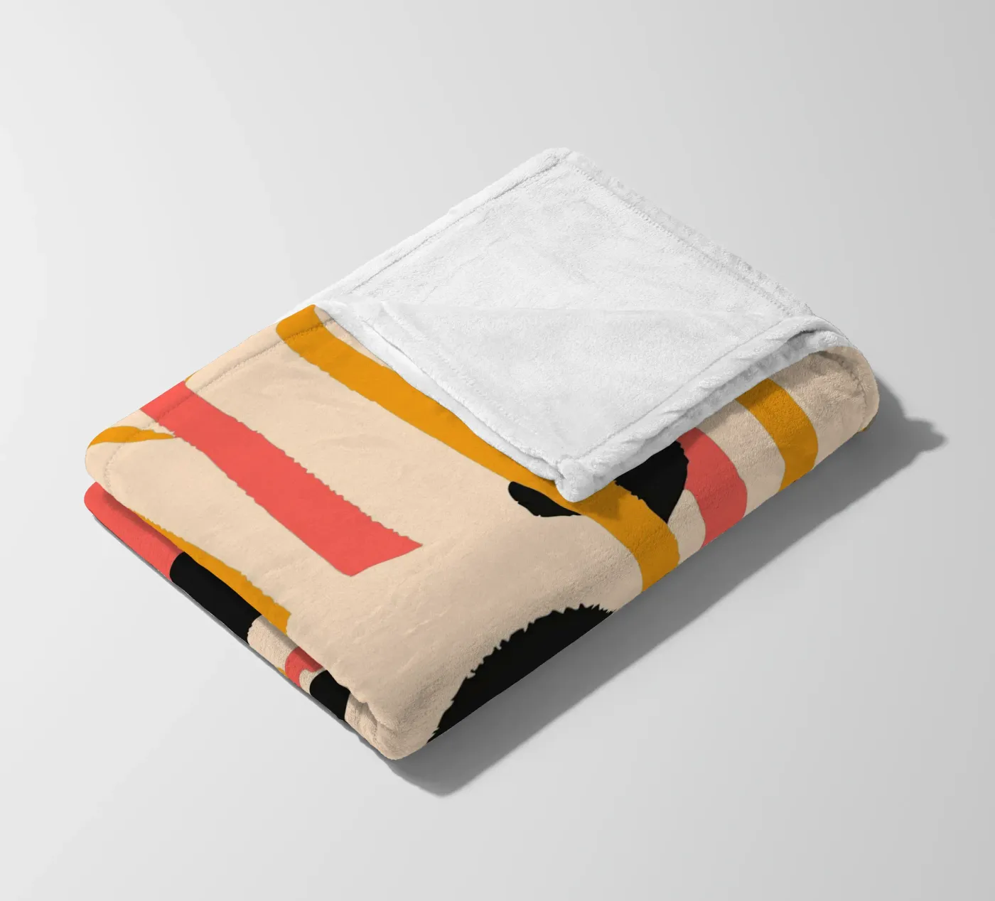Panda Eats Bamboo fleece blanket by TRENDY POSTER SHOP