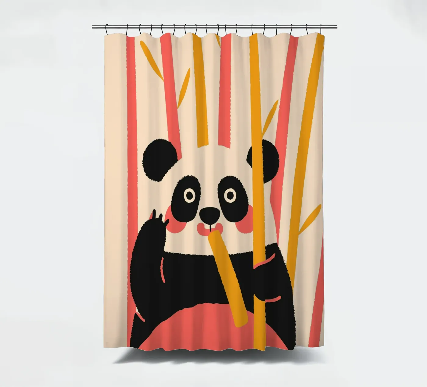 Panda eet bamboe douchegordijn van TRENDY POSTER SHOP