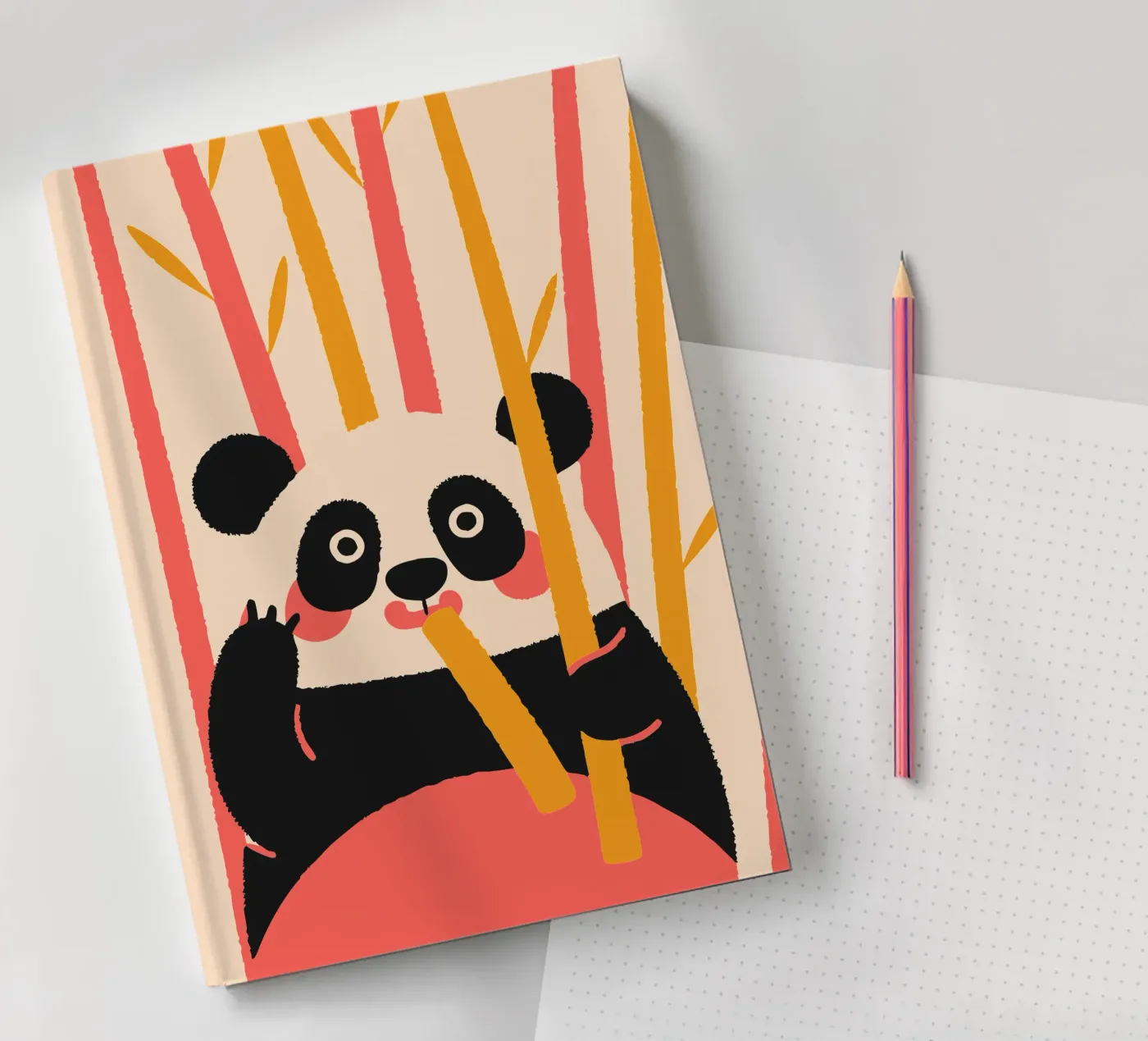 Panda Eats Bamboo notebook by TRENDY POSTER SHOP