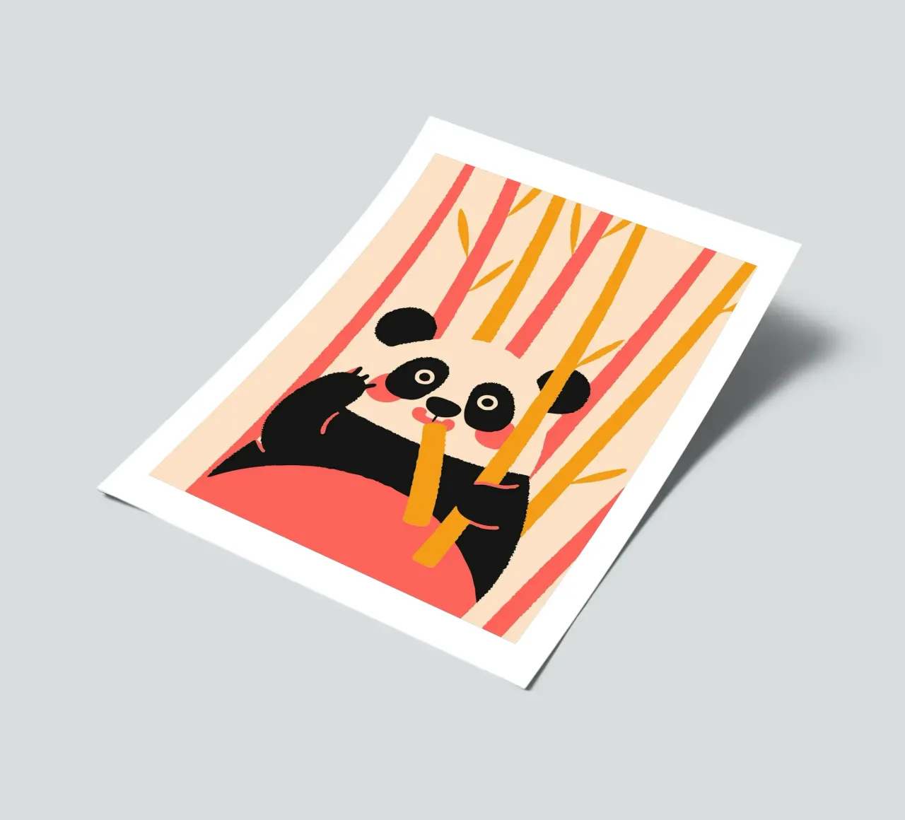 Panda Eats Bamboo sticker sheet by TRENDY POSTER SHOP