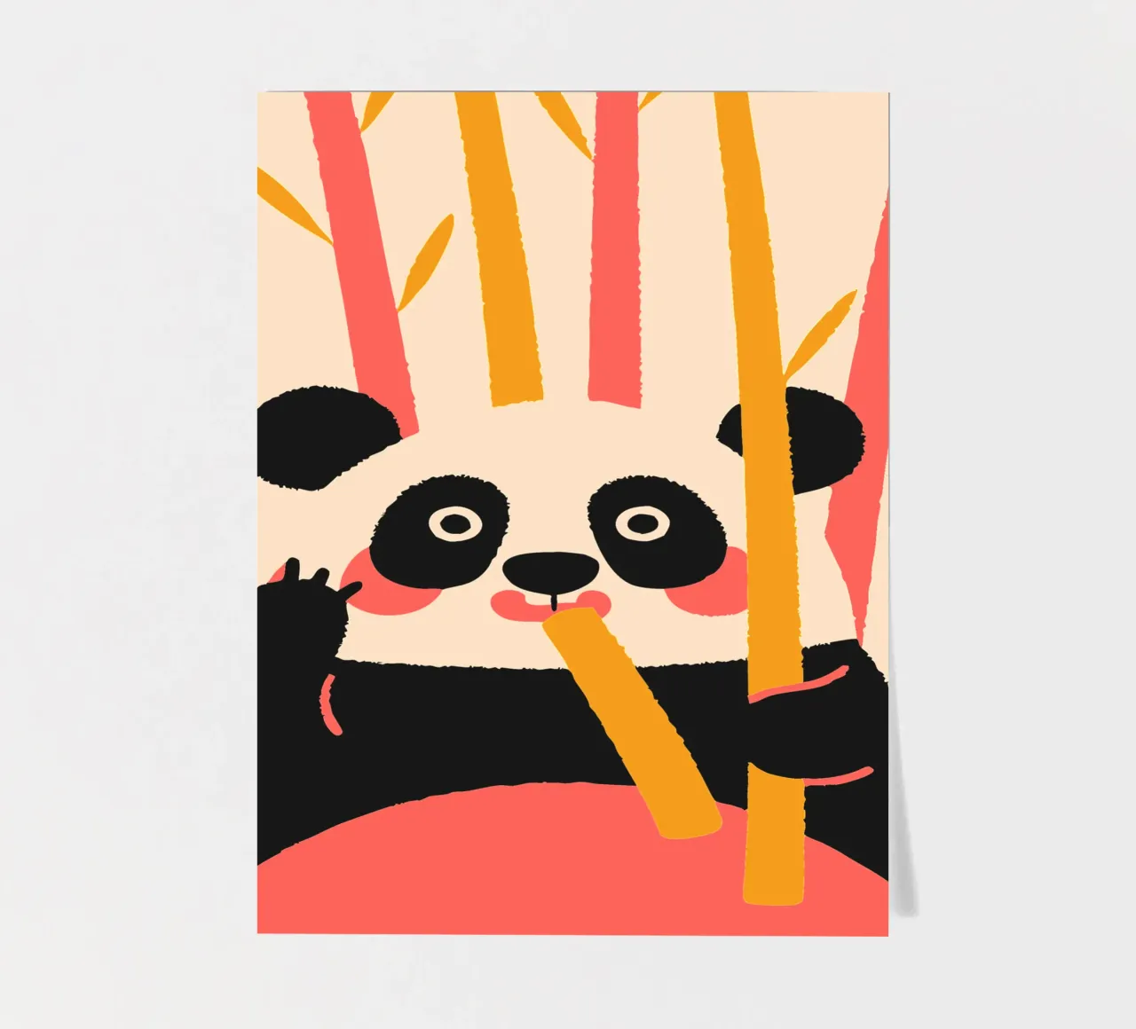 Panda Eats Bamboo sticker sheet by TRENDY POSTER SHOP